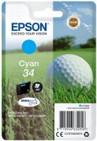 Epson Golf ball Singlepack Cyan 34 DURABrite Ultra Ink -...