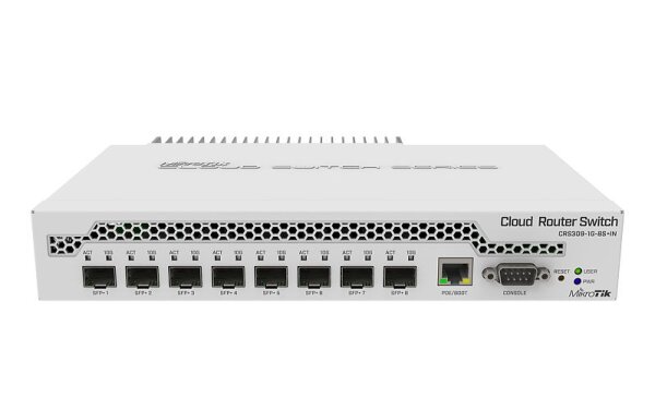 L-CRS309-1G-8S+IN | MikroTik Cloud Router Switch DC 800mhz | CRS309-1G-8S+IN | Netzwerktechnik