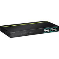TRENDnet TPE-TG160G - Unmanaged - L2 - Gigabit Ethernet (10/100/1000) - Power over Ethernet (PoE) - Rack-Einbau - 1U