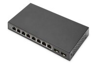 ADN-80067N | DIGITUS 8-Port Gigabit + 2 Gigabit SFP Ports - Unmanaged - Gigabit Ethernet (10/100/1000) - Vollduplex | DN-80067 | Netzwerktechnik