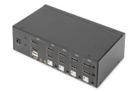 ADS-12883N | DIGITUS KVM-Switch - 4-Port - Dual-Display -...