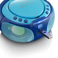 Lenco SCD-650 blue - Tragbar - FM - LED - 3,5 mm - Blau -...