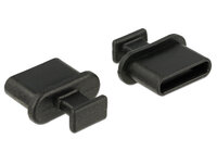 DeLOCK 64013. Buchsen-Typ: USB Typ-C, Produktfarbe: Schwarz, Material: Polyethylen (PE). Breite: 9,8 mm, Tiefe: 10,5 mm, Höhe: 4 mm. Verpackungsart: Polybag. Menge pro Packung: 10 Stück(e)