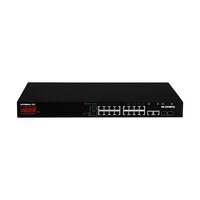 Edimax GS-5216PLC Surveillance vlan 18-port gigabit poe+ long range web smart switch with 2