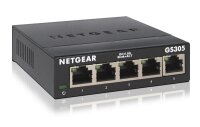 Y-GS305-300PES | Netgear GS305 Switch 5 Port Gigabit Ethernet LAN Switch (Plug-and-Play Netzwerk Switch - LAN Verteiler - Hub energieffizient - lüfterlos - robustes Metallgehäuse) - Unmanaged - L2 - Gigabit Ethernet (10/100/1000) - Wandmontage | GS305-300
