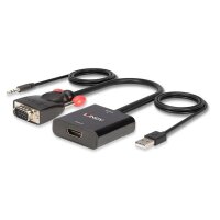 P-38284 | Lindy 38284 - VGA (D-Sub) + 3.5mm - HDMI + USB - Männlich - Weiblich - Gerade - Gerade | Herst. Nr. 38284 | Kabel / Adapter | EAN: 4002888382847 |Gratisversand | Versandkostenfrei in Österrreich