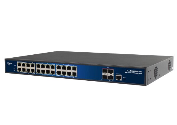 L-ALL-SG8628M-10G | ALLNET Switch full managed 24 Port Gigabit 24x LAN 4x SFP+ 19 - Fernwartungsmodul - Switch | ALL-SG8628M-10G | Netzwerktechnik