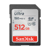 SanDisk Ultra - 512 GB - SDXC - Klasse 10 - UHS-I - 150 MB/s - Class 1 (U1)