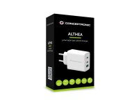P-ALTHEA12W | Conceptronic ALTHEA 3-Port 65W GaN USB-PD-Ladegerät - QC 3.0 - Indoor - AC - 5 V - Weiß | Herst. Nr. ALTHEA12W | Ladegeräte | EAN: 4015867228814 |Gratisversand | Versandkostenfrei in Österrreich