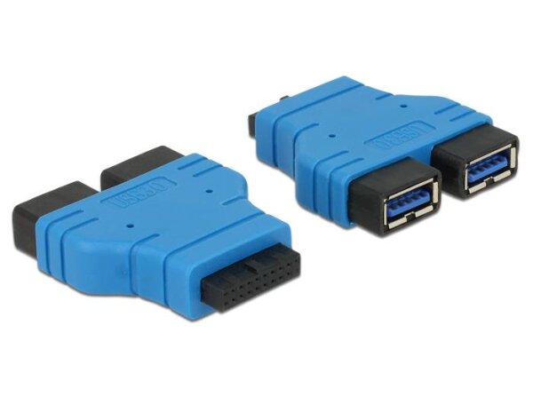 X-65670 | Delock Interner USB-Adapter - 9-polig USB Typ A (W) bis 20-polige USB 3.0-Stiftleiste (W) ( USB 3.0 ) | 65670 | Zubehör