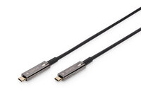P-AK-330160-200-S | DIGITUS USB-C AOC AV-Anschlussk. 20m 4K Hybrid Glasfaser - Digital/Daten - Video/Analog | AK-330160-200-S | Zubehör
