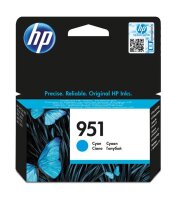 HP 951 Cyan Officejet Ink Cartridge - Original - Cyan -...