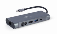 P-A-CM-COMBO7-01 | Gembird A-CM-COMBO7-01 USB Type-C 7-in-1 multi-port adapter Hub3.0+ HDMI+ VGA+ PD+ card - Adapter - Audio/Multimedia | A-CM-COMBO7-01 | PC Systeme