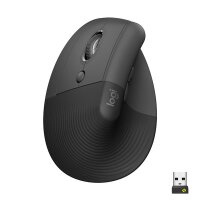 Y-910-006474 | Logitech Lift - Linkshändig - Vertikale Ausführung - Optisch - RF Wireless + Bluetooth - 4000 DPI - Graphit | 910-006474 | PC Komponenten