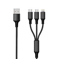 P-797154 | ACV 3 in 1 USB Ladekabel - schwarz - 300cm | 797154 | Zubehör