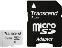 Y-TS32GUSD300S-A | Transcend microSDHC 300S 32GB - 32 GB - MicroSDHC - Klasse 10 - NAND - 95 MB/s - 25 MB/s | TS32GUSD300S-A | Verbrauchsmaterial
