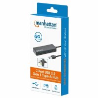 P-168403 | Manhattan 7-Port USB 3.2 Gen 1 Typ-A Hub USB-A-Stecker auf sieben USB-A-Buchsen 5 Gbit/s 3. | Herst. Nr. 168403 | USB-Hubs | EAN: 766623168403 |Gratisversand | Versandkostenfrei in Österrreich