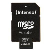 P-3424492 | Intenso microSD 256GB UHS-I Perf CL10| Performance - 256 GB - MicroSD - Klasse 10 - UHS-I - 90 MB/s - Class 1 (U1) | Herst. Nr. 3424492 | Flash-Speicher | EAN: 4034303031719 |Gratisversand | Versandkostenfrei in Österrreich