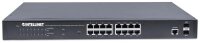 Intellinet Switch 16x Web-Managed 2 SFP-Ports PoE+ - Switch - 1 Gbps