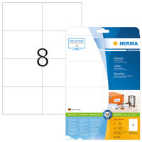 HERMA Etiketten Premium A4 105x74 mm weiß Papier matt 200 St. - Weiß - Selbstklebendes Druckeretikett - A4 - Papier - Laser/Inkjet - Dauerhaft