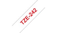 F-TZE242 | Brother Schriftband 18mm - Rot aud Weiss - TZe - Wärmeübertragung - Brother - PT-2100VP - PT-7600 - PT-2430PC - PT-2700 - PT-2730 - PT-9600 - PT-9700PC - PT-9800PCN - 1,8 cm | TZE242 | Verbrauchsmaterial | GRATISVERSAND :-) Versandkostenfrei be