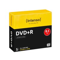 F-4311245 | Intenso DVD+R 8.5GB - DL - 8x - DVD+R DL - 120 mm - Jewelcase - 5 Stück(e) - 8,5 GB | 4311245 | Verbrauchsmaterial