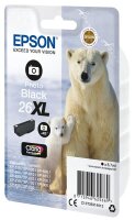 F-C13T26314012 | Epson Polar bear Singlepack Photo Black 26XL Claria Premium Ink - Hohe (XL-) Ausbeute - Tinte auf Farbstoffbasis - 8,7 ml - 400 Seiten - 1 Stück(e) | C13T26314012 | Verbrauchsmaterial | GRATISVERSAND :-) Versandkostenfrei bestellen in Öst