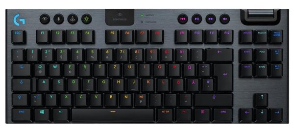 Y-920-009496 | Logitech G G915 TKL - Standard - RF Wireless + Bluetooth - Mechanischer Switch - QWERTZ - RGB-LED - Schwarz | 920-009496 | PC Komponenten