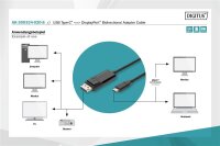 AAK-300334-020-SN | DIGITUS USB Typ C <=> DisplayPort Bidirektional Adapterkabel | Herst. Nr. AK-300334-020-S | Kabel / Adapter | EAN: 4016032481072 |Gratisversand | Versandkostenfrei in Österrreich