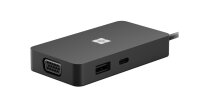 Y-SWV-00002 | Microsoft USB-C Travel Hub Black - 3.2 Gen 2 (3.1 Gen 2) - USB Typ-A - USB Typ-C - HDMI-Ausgang - VGA-Ausgang (D-Sub) | SWV-00002 | PC Systeme