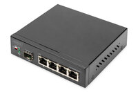 P-DN-80120 | DIGITUS Switch Gigabit Network 4-Port/1 SFP...