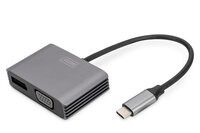 P-DA-70827 | DIGITUS USB Type-C 4K 2in1 DisplayPort + VGA Grafik-Adapter | DA-70827 |Zubehör