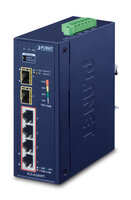 P-IGS-624HPT | Planet IP30 Industrial 4* 1000TP PoE+ 2* 100/1000X SFP (-40 bis 70 Grad C) - Unmanaged - Gigabit Ethernet (10/100/1000) - Vollduplex - Power over Ethernet (PoE) - Wandmontage | IGS-624HPT |Netzwerktechnik