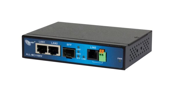 L-ALL-MC116SV-VDSL2 | ALLNET ISP Bridge Modem VDSL2 mit Vectoring/Point-to-Point Slave-Modemunmanaged - Bridge - Glasfaser (LWL) | ALL-MC116SV-VDSL2 | Netzwerktechnik