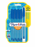 P-1956742 | Paper Mate InkJoy 100 ST - Clip - Stick-Kugelschreiber - Blau - 8 Stück(e) - Medium | 1956742 | Büroartikel