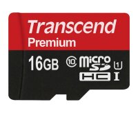 Y-TS16GUSDCU1 | Transcend 16GB microSDHC Class 10 UHS-I -...