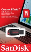 P-SDCZ50-016G-B35 | SanDisk Cruzer Blade - 16 GB - USB Typ-A - 2.0 - Ohne Deckel - 2,5 g - Schwarz - Rot | Herst. Nr. SDCZ50-016G-B35 | Flash-Speicher | EAN: 619659000431 |Gratisversand | Versandkostenfrei in Österrreich