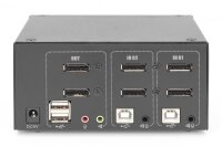 P-DS-12862 | DIGITUS KVM-Switch 2-Port 4K DP Dual Display...