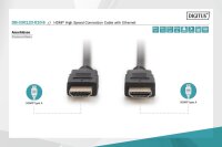 ADB-330123-010-SN | DIGITUS HDMI High Speed mit Ethernet Anschlusskabel | Herst. Nr. DB-330123-010-S | Kabel / Adapter | EAN: 4016032446637 |Gratisversand | Versandkostenfrei in Österrreich