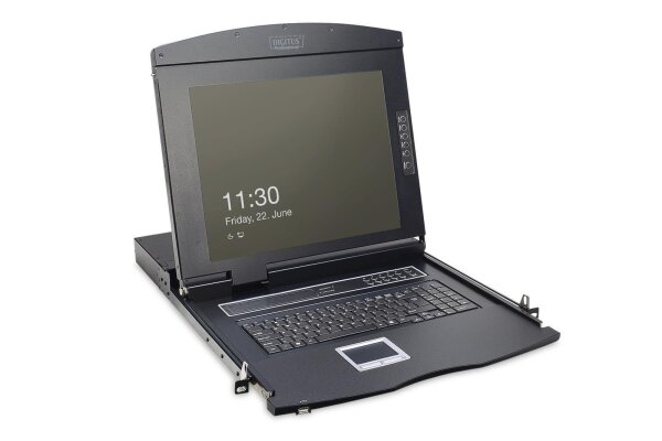 ADS-72210-1GEN | DIGITUS Modulare Konsole mit 17 TFT (43,2cm), 1-Port KVM & Touchpad, deutsche Tastatur | DS-72210-1GE | Server & Storage