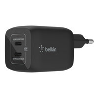 I-WCH013VFBK | Belkin 65W PD PPS Dual USB-C GaN Charger...
