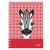 P-50039197 | Herlitz Spiralboutiqueb. A5 Cute Animals 100Bl. kar. Zebra | 50039197 | Büroartikel