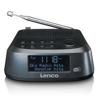 I-CR605 | Lenco CR-605 DAB+ Radiowecker schwarz Speicher 2.6 Display dual Alarm | CR605 | Audio, Video & Hifi