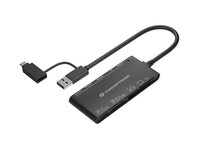 Conceptronic Card USB3.0+/C SD MicroSD MMC M2 CF sw - Card-Reader - CompactFlash (CF Typ 1/CF+)