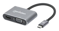 P-130691 | Manhattan USB-C auf HDMI & VGA 4in1...