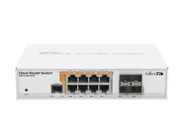L-CRS112-8P-4S-IN | MikroTik CRS112-8P-4S-IN - Gigabit Ethernet (10/100/1000) - Power over Ethernet (PoE) | CRS112-8P-4S-IN | Netzwerktechnik