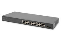 P-DN-95348-1 | DIGITUS Switch 24-Port Gigabit+ 2-Port SFP...