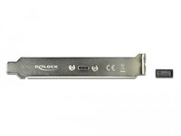 X-89936 | Delock Slotblech 1x USB 3.1 Gen2 C - Digital/Daten - 0,5 m - USB A - USB C - 0,5 m - Schwarz | 89936 | Zubehör