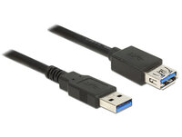 P-85057 | Delock 85057 - 3 m - USB A - USB A - USB 3.2 Gen 1 (3.1 Gen 1) - Männlich/Weiblich - Schwarz | 85057 | Zubehör
