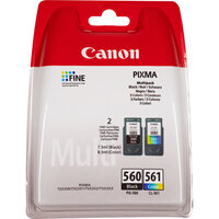 P-3713C006 | Canon PG-560 Schwarz und CL-561 Farbe Multipack - 7,5 ml - 8,3 ml - 180 Seiten - 180 Seiten - 2 Stück(e) - Multipack | 3713C006 | Verbrauchsmaterial